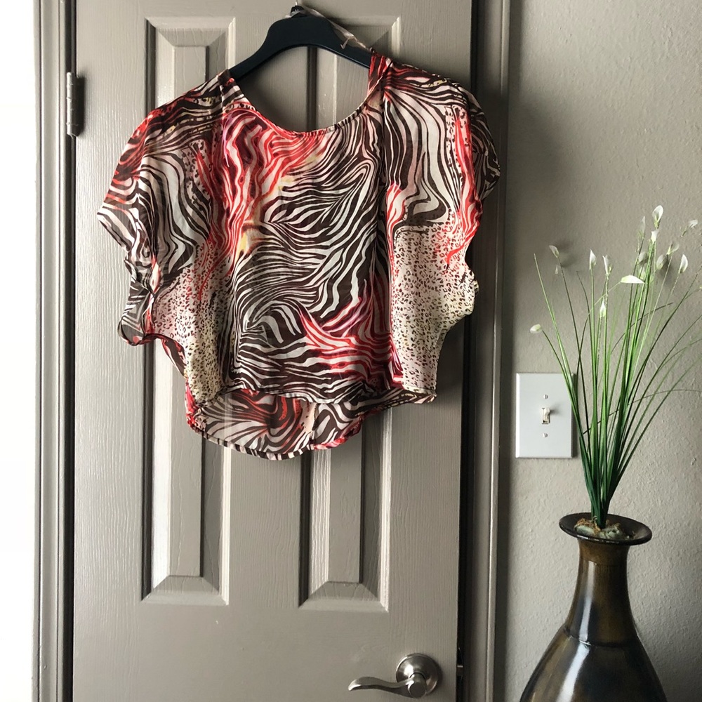 Charlotte Russe Animal Print Blouse